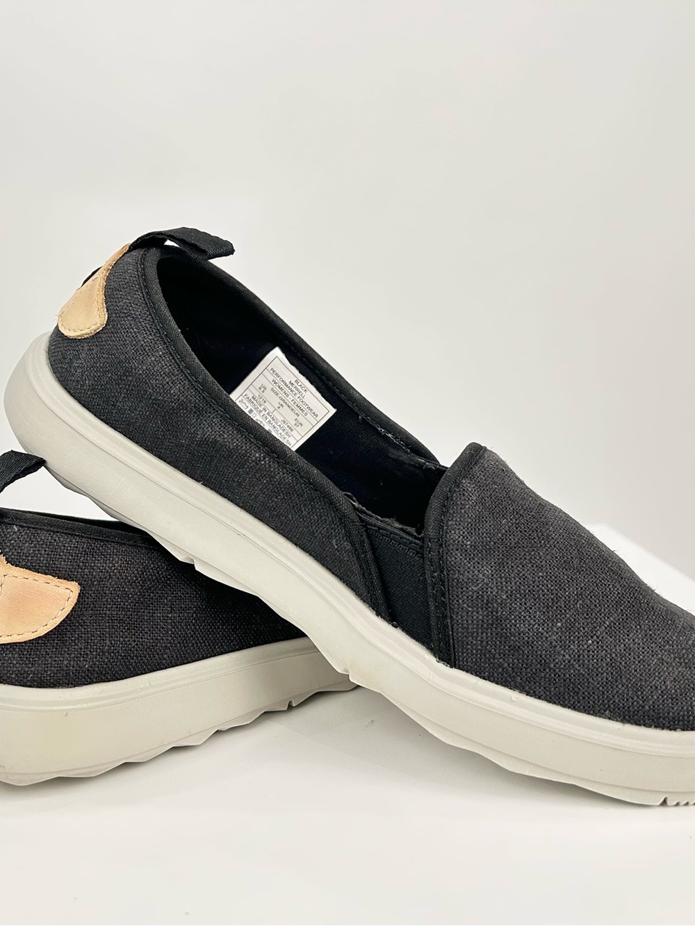 Merrell Black Canvas Slip On Sneakers Comfort Casual Shoes Womens 6.5